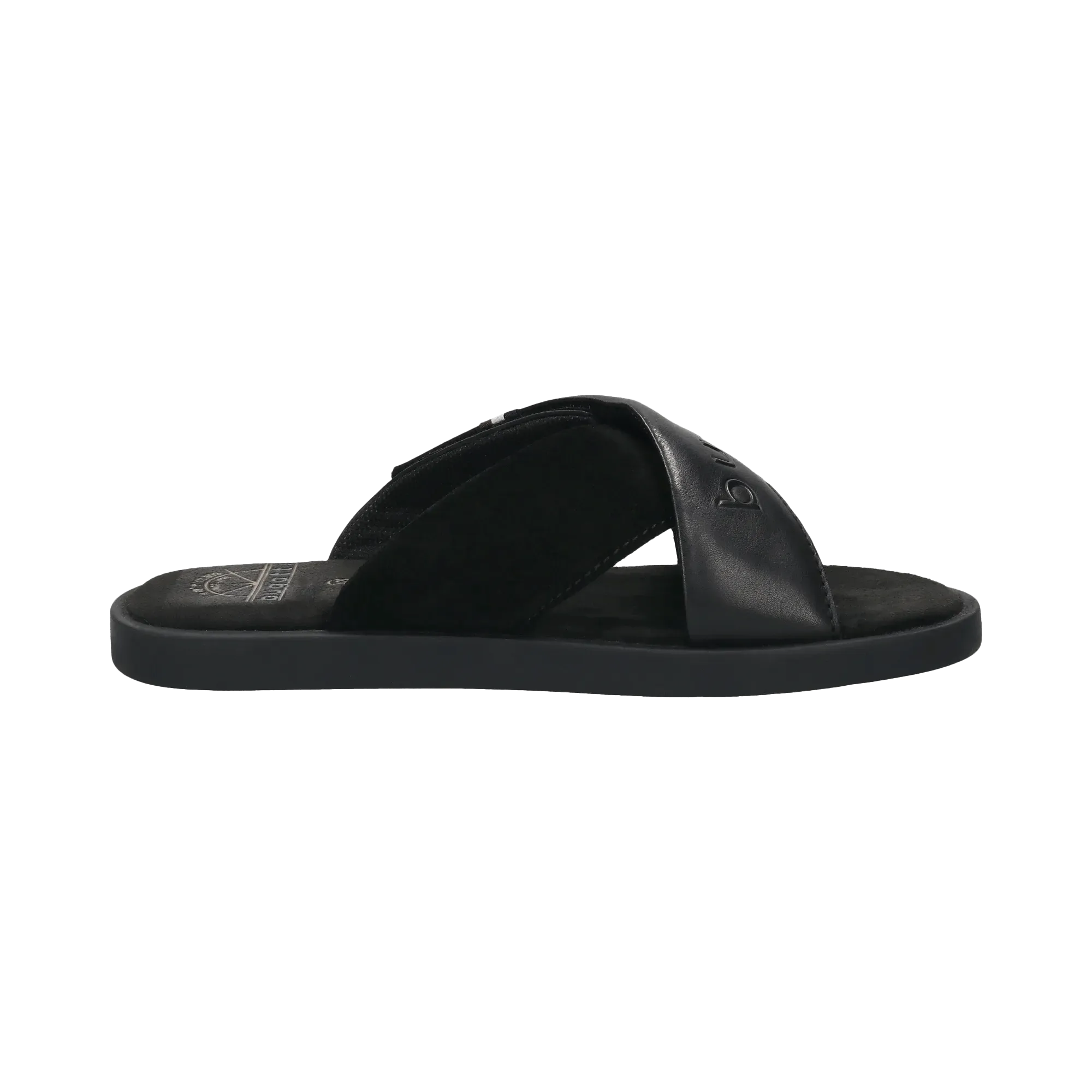 Leder Pantoletten schwarz
