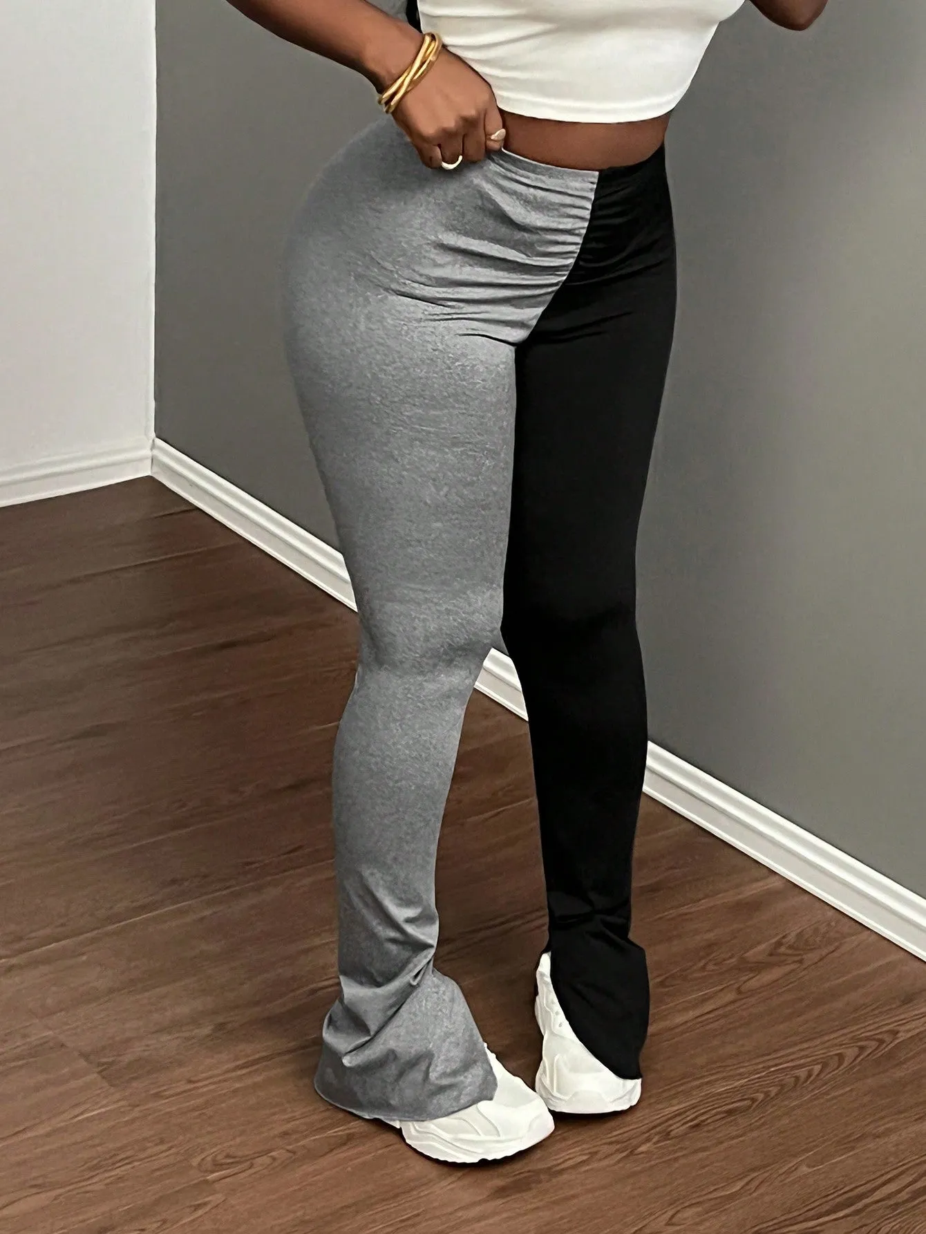 Leggings Informales Colorblock para Mujeres  CR