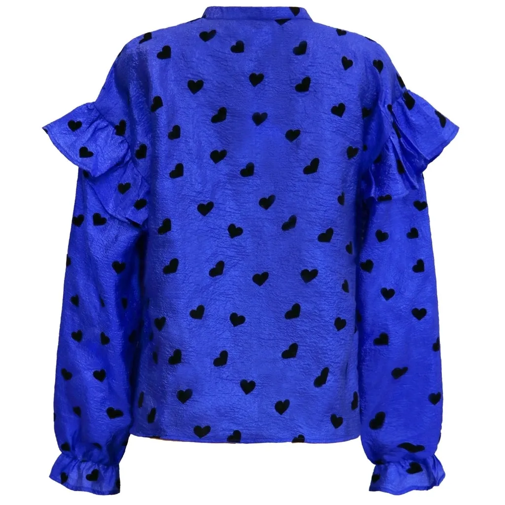 LIBERTÉ dame bluse TIA - Cobolt Blue Black Heart