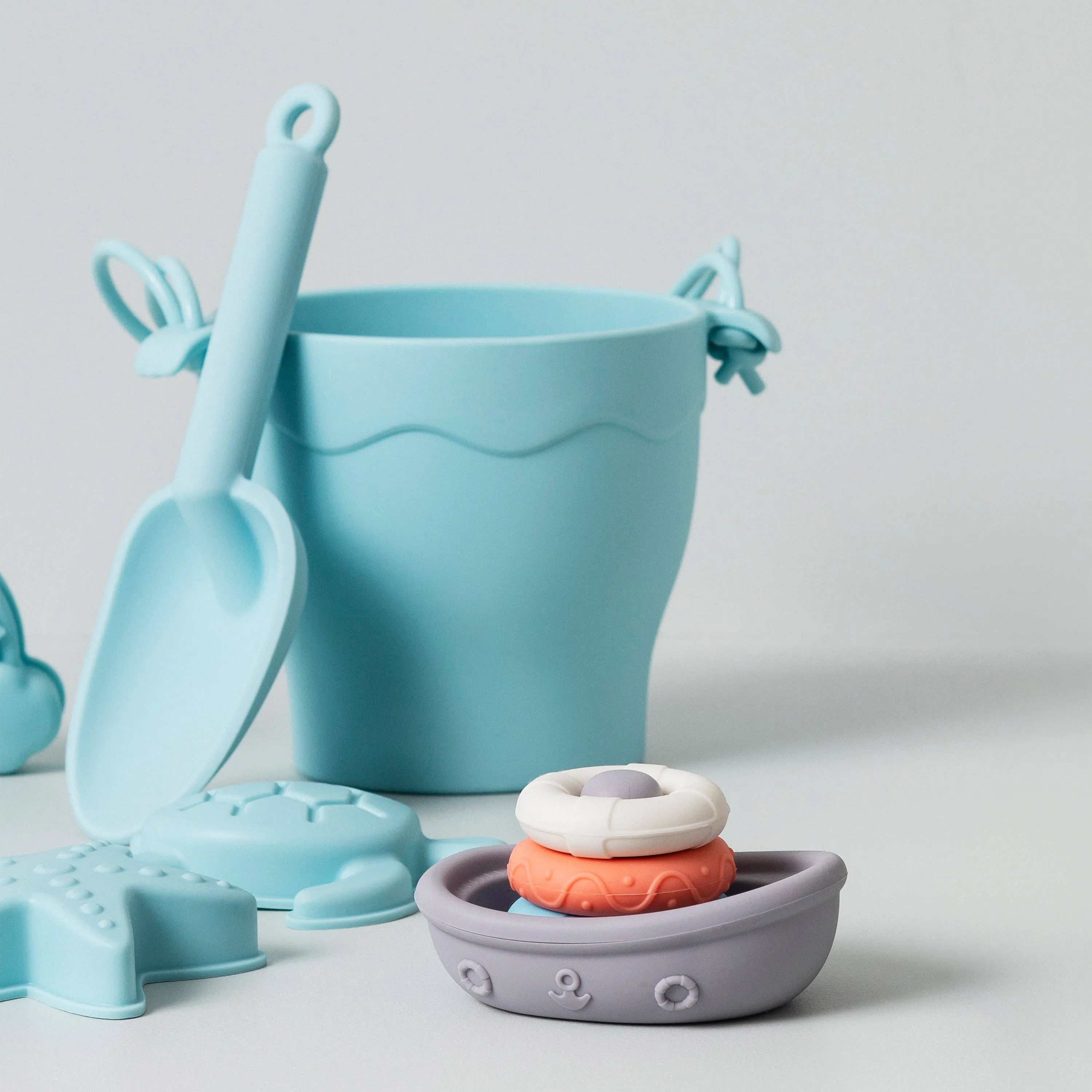 Living Textiles - Silicone Stacking Boat with Rings