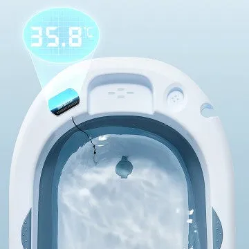 Lucky Baby OALY™ Collapsible Bath Tub W/Thermometer  Bath Support 81X51X22 CM UNFOLD"