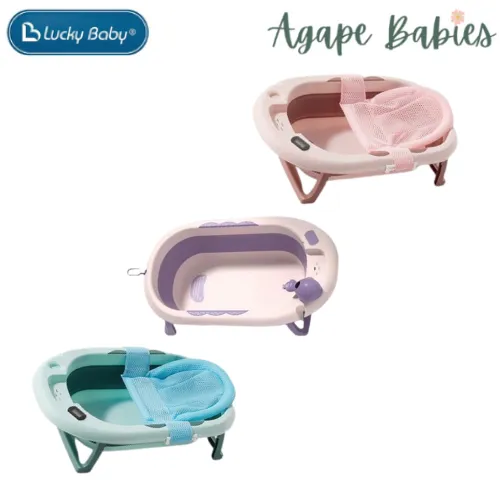 Lucky Baby OALY™ Collapsible Bath Tub W/Thermometer  Bath Support 81X51X22 CM UNFOLD"