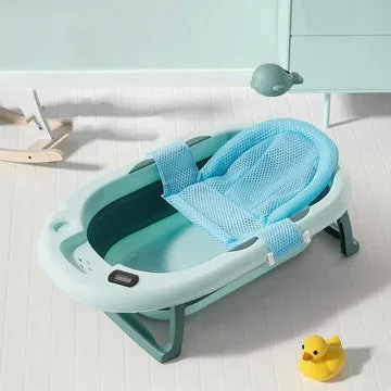 Lucky Baby OALY™ Collapsible Bath Tub W/Thermometer  Bath Support 81X51X22 CM UNFOLD"