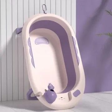 Lucky Baby OALY™ Collapsible Bath Tub W/Thermometer  Bath Support 81X51X22 CM UNFOLD"