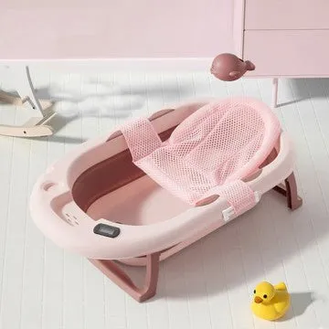 Lucky Baby OALY™ Collapsible Bath Tub W/Thermometer  Bath Support 81X51X22 CM UNFOLD"