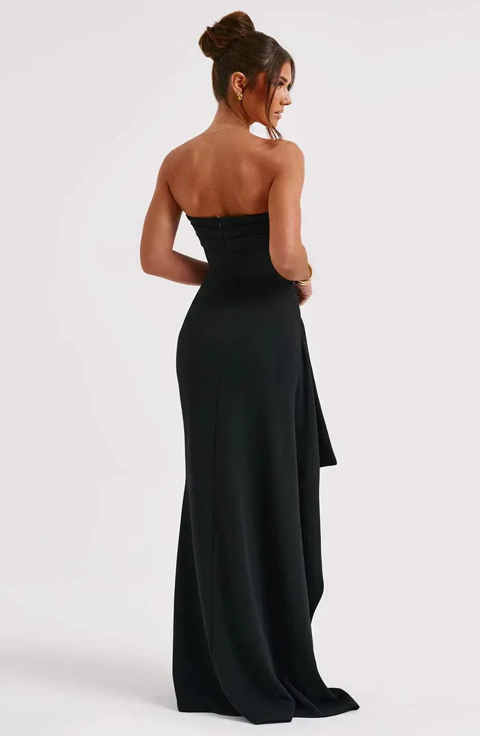 LUNA MAXI DRESS - BLACK
