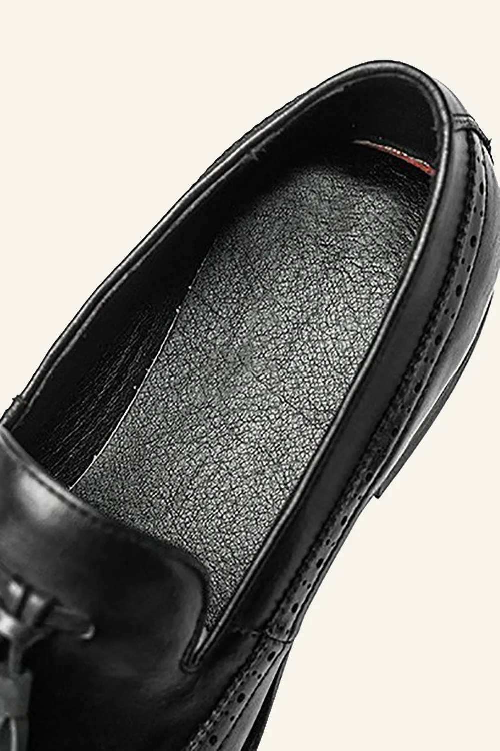 Men's Shallow Black Tassel Shoes