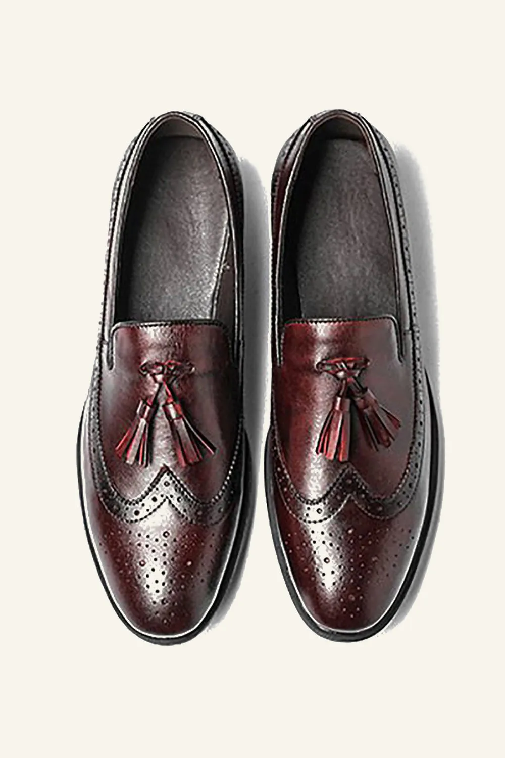 Men's Shallow Black Tassel Shoes