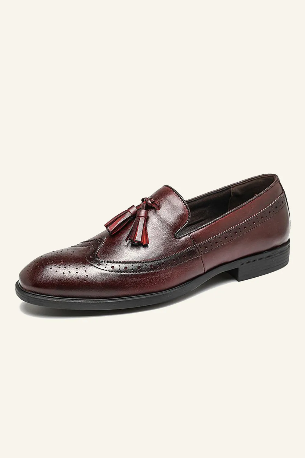 Men's Shallow Black Tassel Shoes