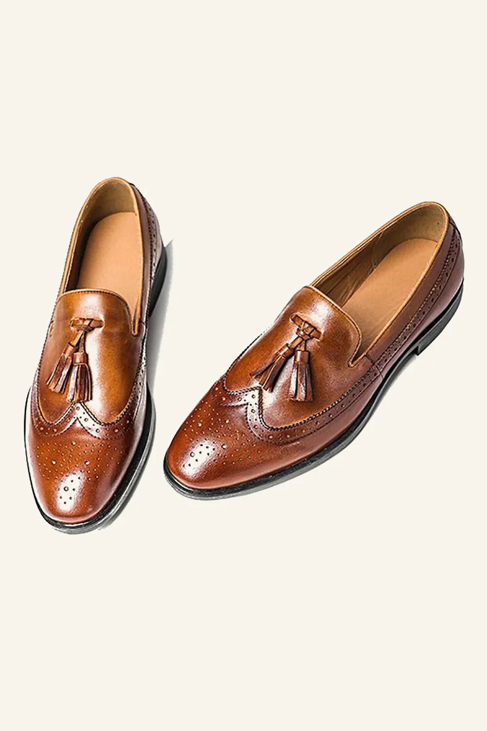 Men's Shallow Black Tassel Shoes