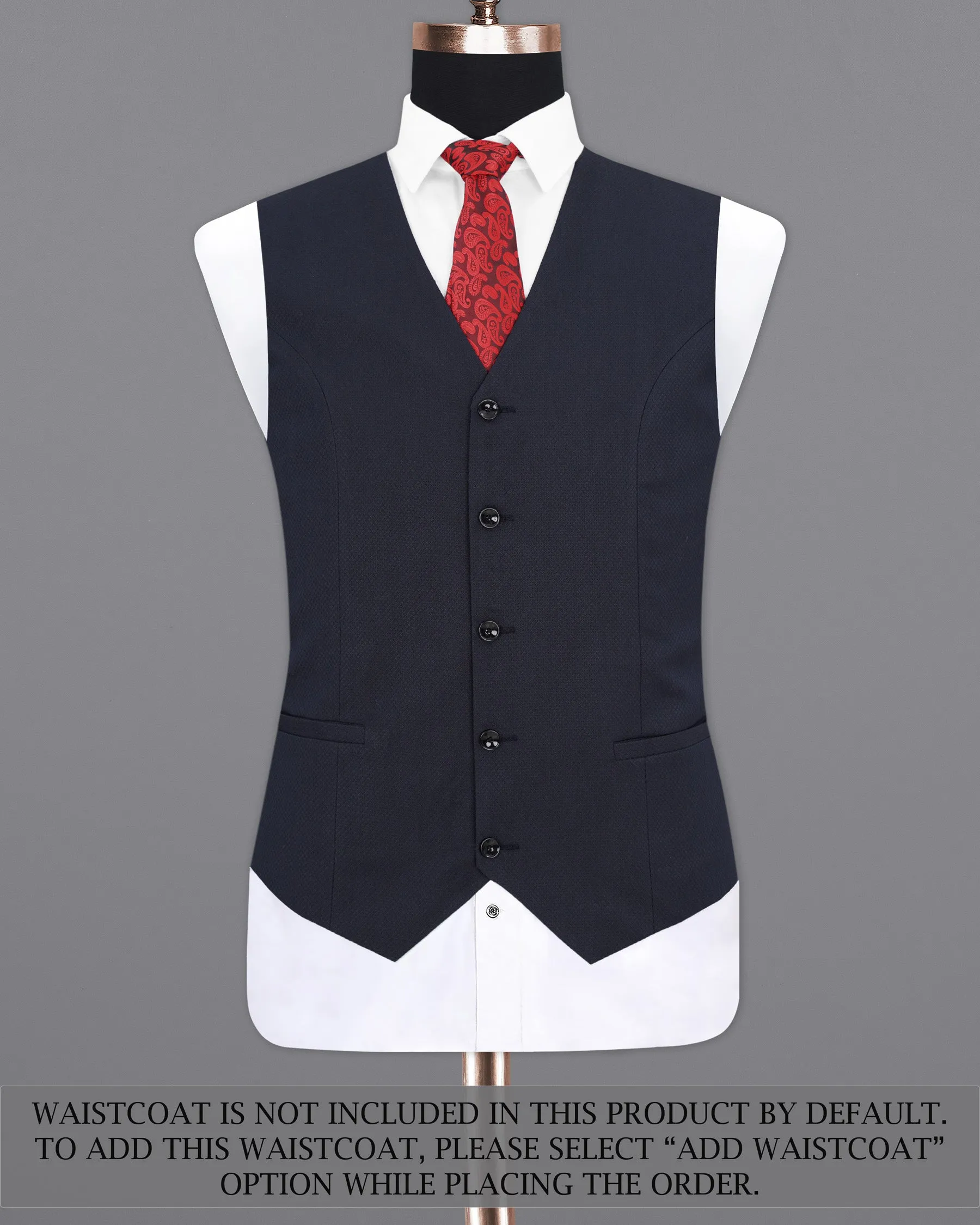 Mirage Blue Diamond Textured Single Breasted Suit