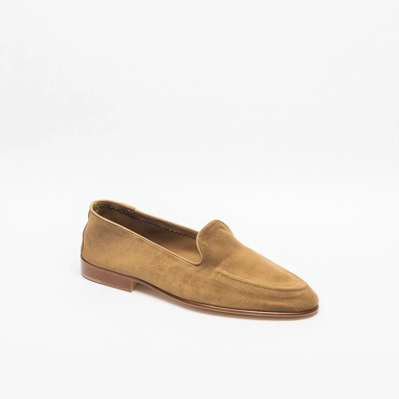 Mocassino slip-on sfoderato Edward Green Purbeck in camoscio visone