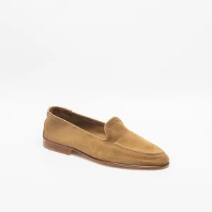 Mocassino slip-on sfoderato Edward Green Purbeck in camoscio visone