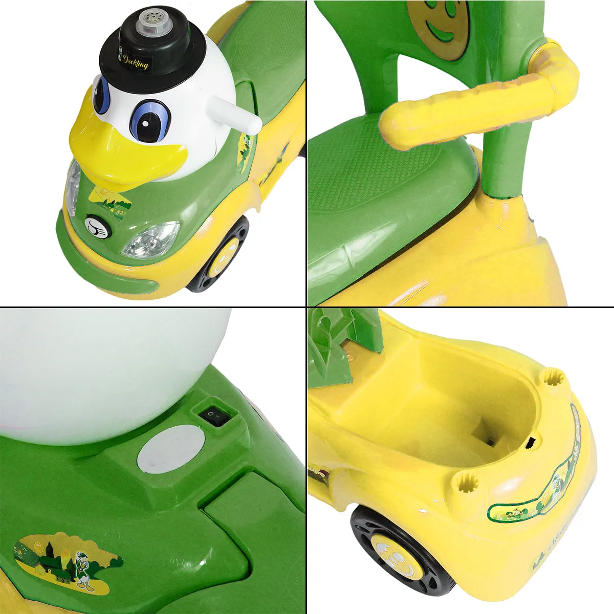 Mr Duckling Push Car For Little Boys & Girls, Ride On Car For Toddlers