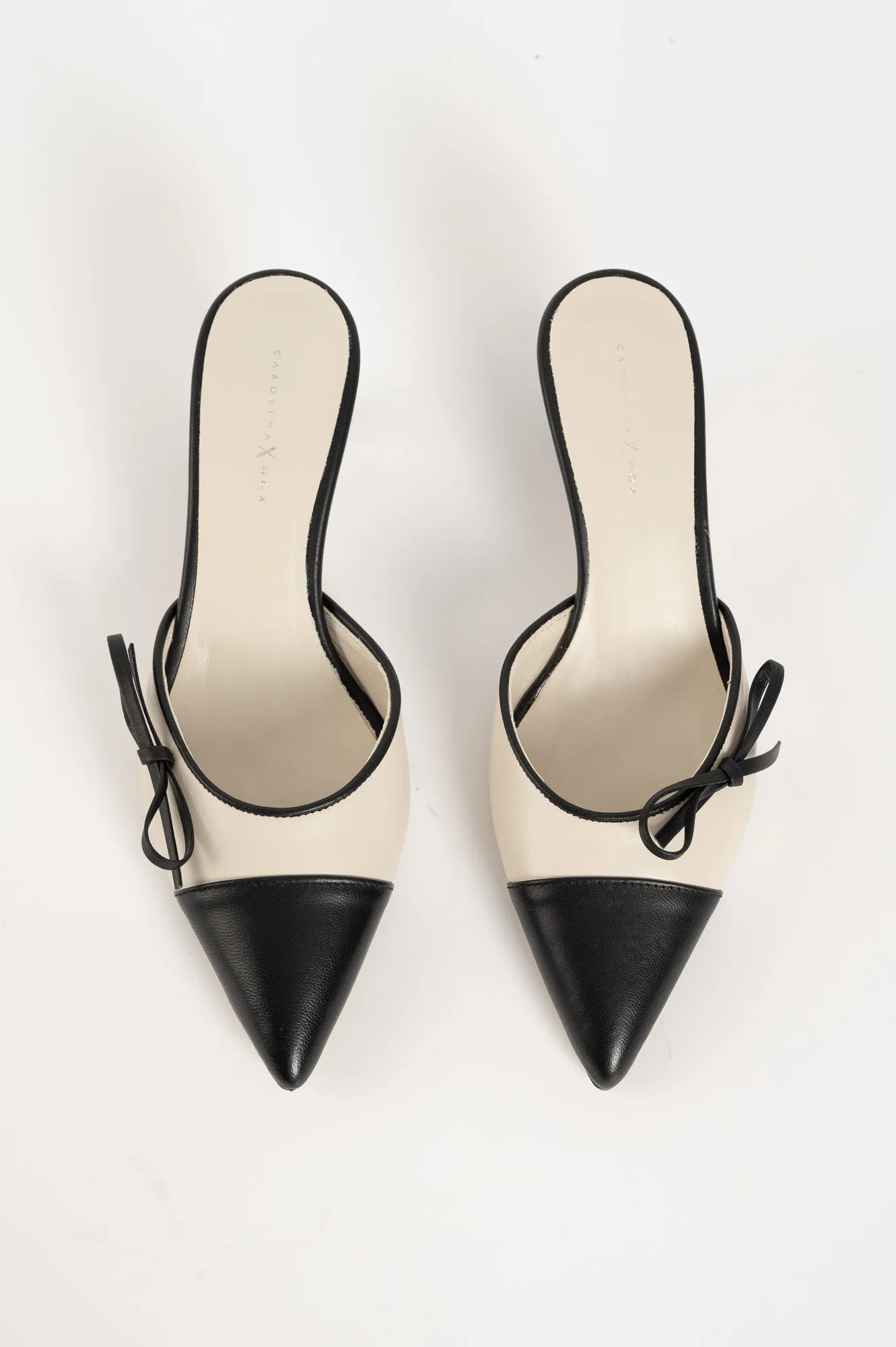 Mule Pump Prim | Black & Cream 6cm