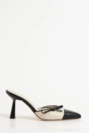 Mule Pump Prim | Black & Cream 9cm