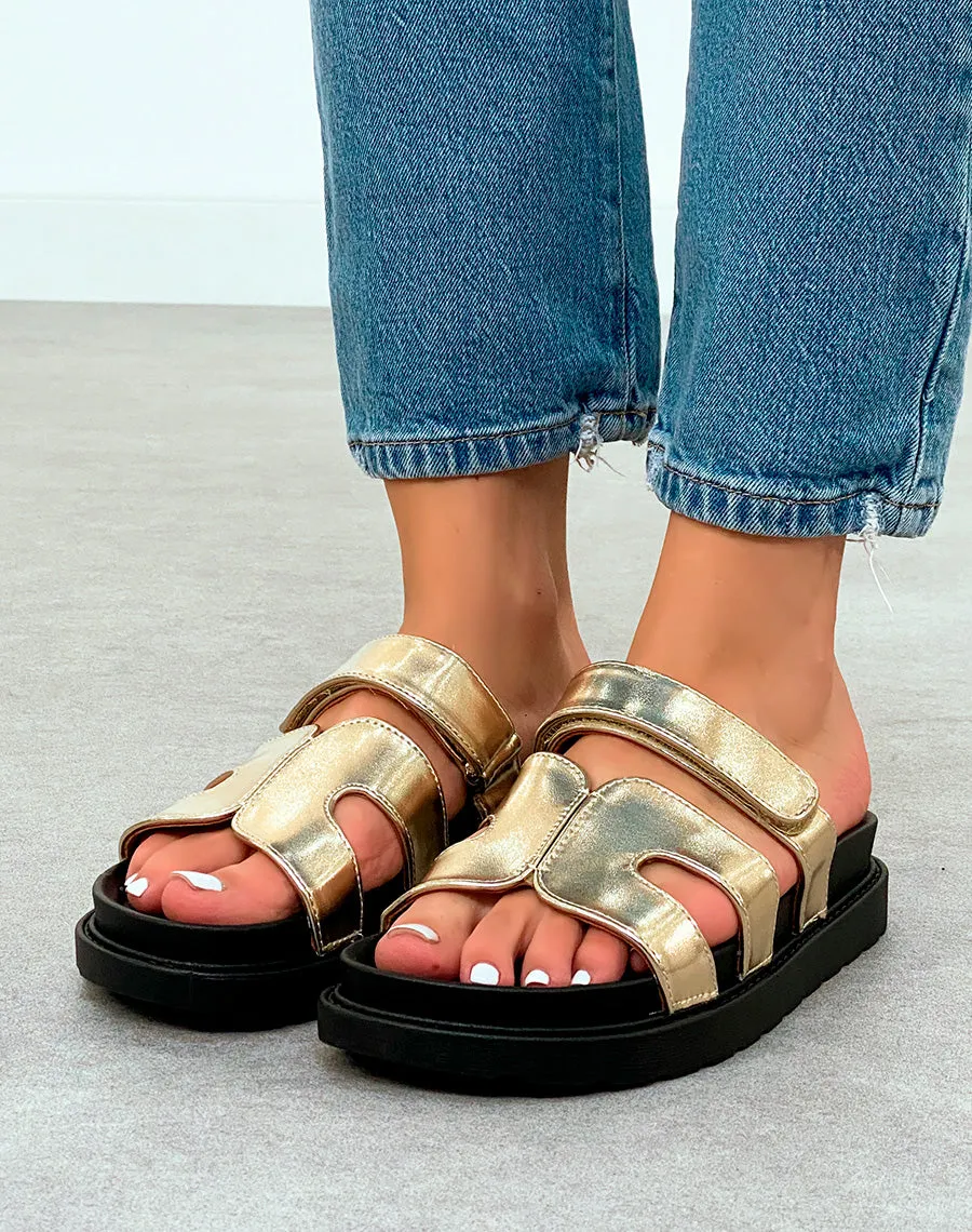 Mules Noires Modernes avec Bride en H et Fermeture Scratch ? Confort et Style