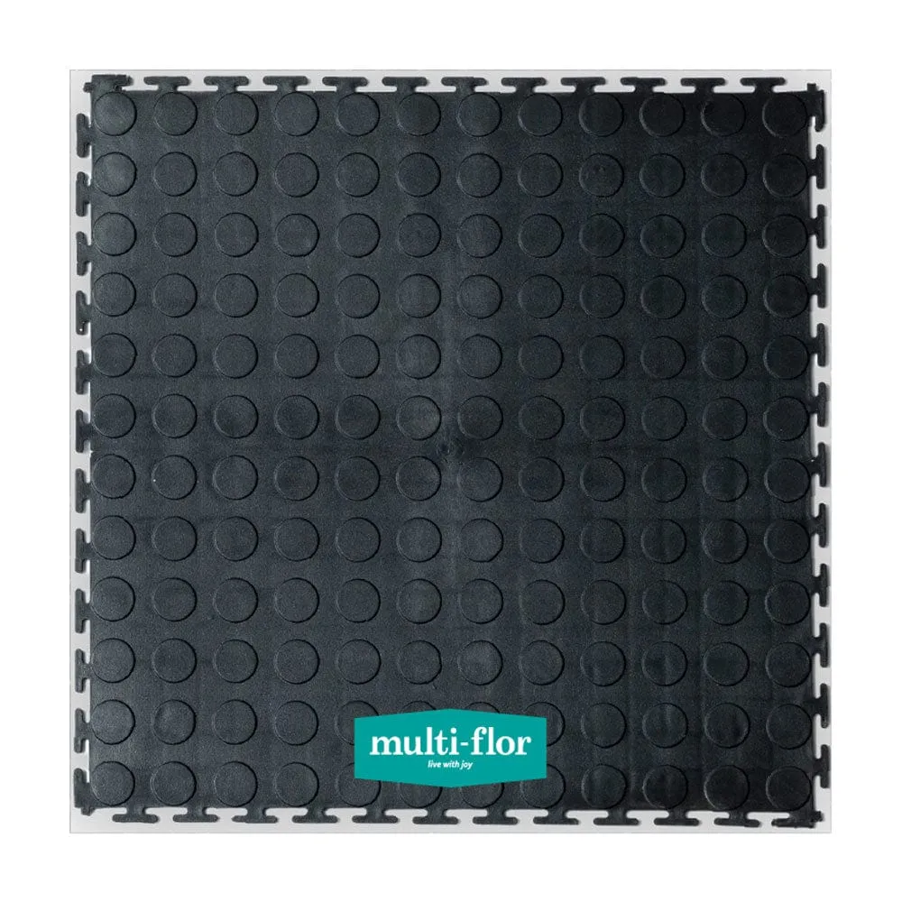 Multi-Flor Multi-Lock Medallion Interlocking DIY 1 m2 (4 Tiles) Black