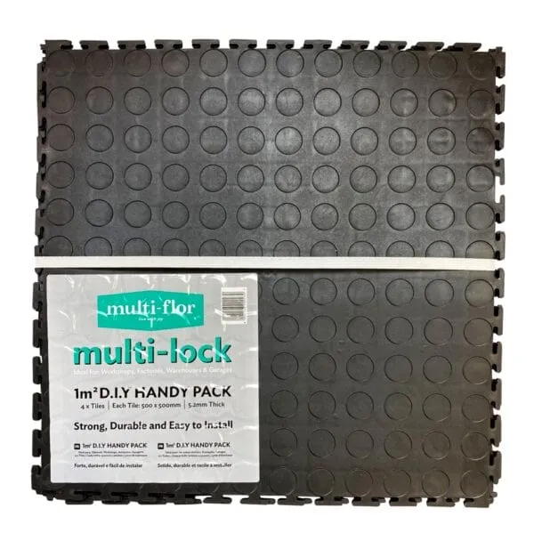 Multi-Flor Multi-Lock Medallion Interlocking DIY 1 m2 (4 Tiles) Black