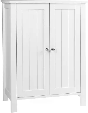 New in box! VASAGLE Storage Cabinet with Adjustable Shelf, 23.6 x 11.8 x 31.5 Inches, White! Great for Bedroom, Bathroom, Hallway, Shoe Storage etc!