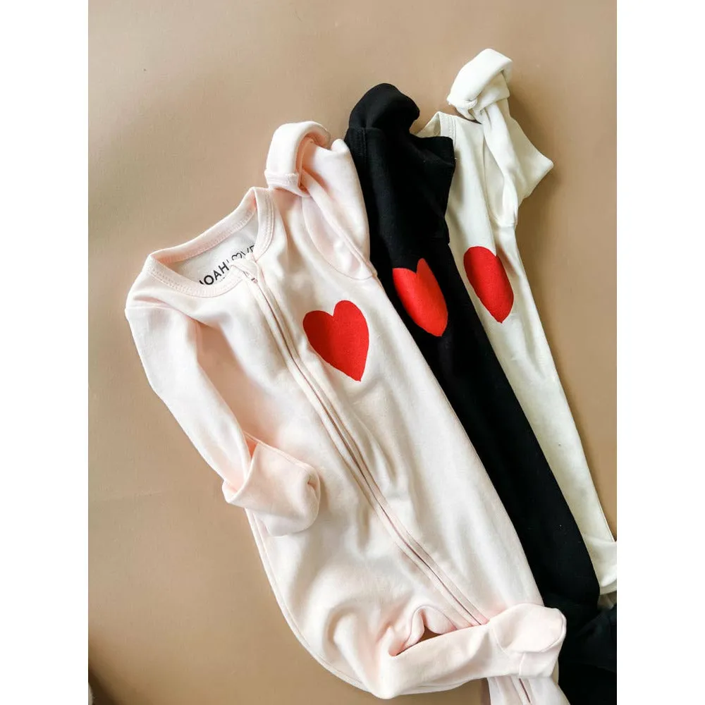 Nighty-Red Heart | Black