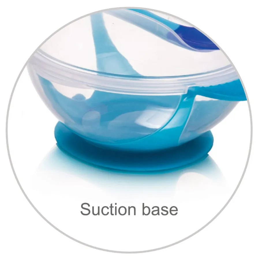 Non-Slip Suction Bowl & Temperature-Sensing Spoon Set