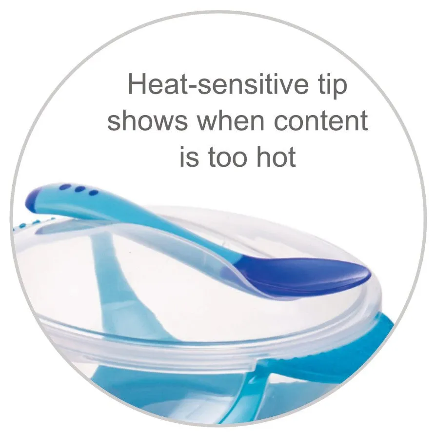 Non-Slip Suction Bowl & Temperature-Sensing Spoon Set