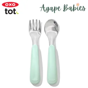 OXO Tot Fork & Spoon Set - Opal