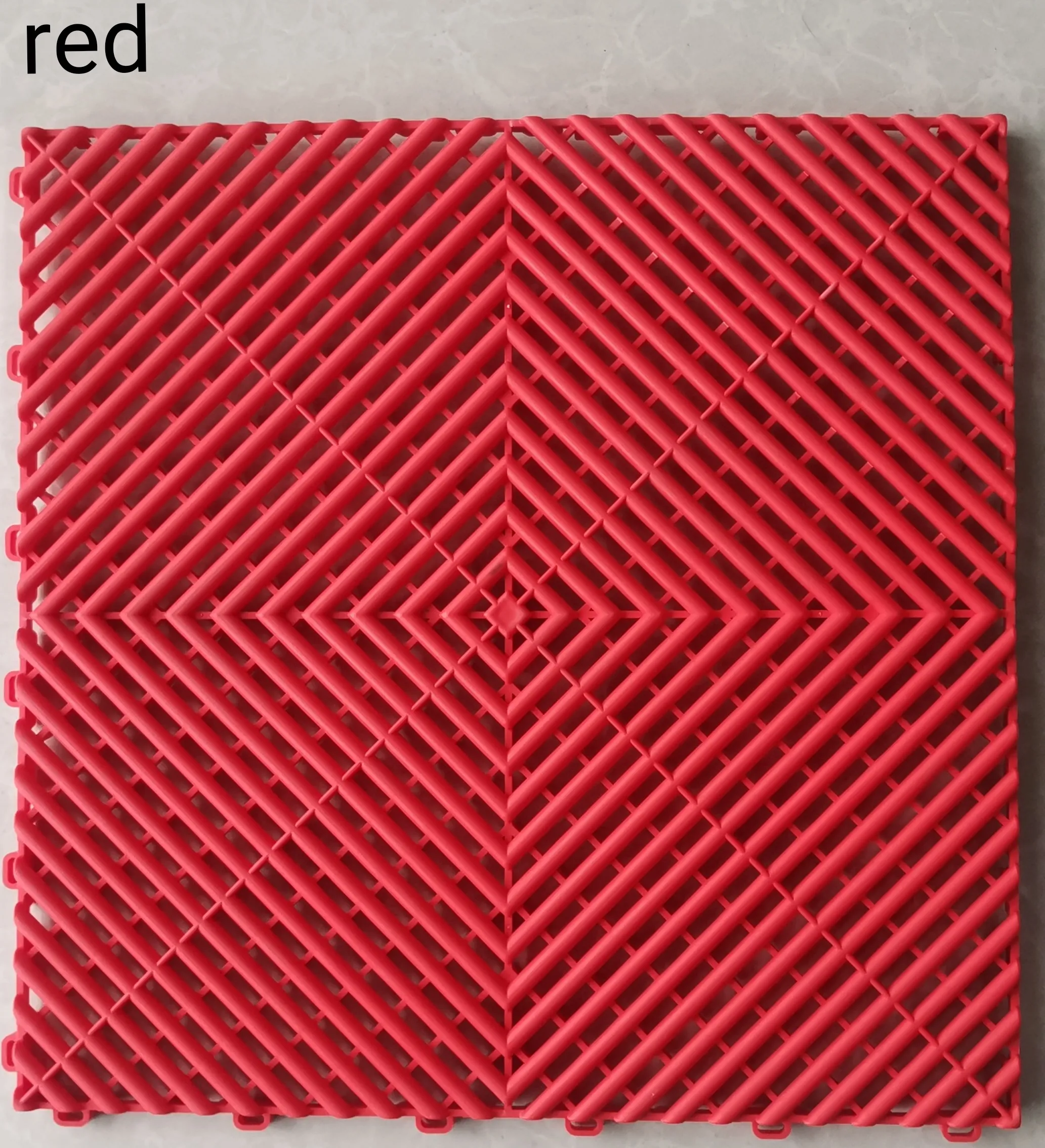 PCC Car Wash Floor Mat Tile, 40x40cm (1.72 sq. ft), Thickness 32mm