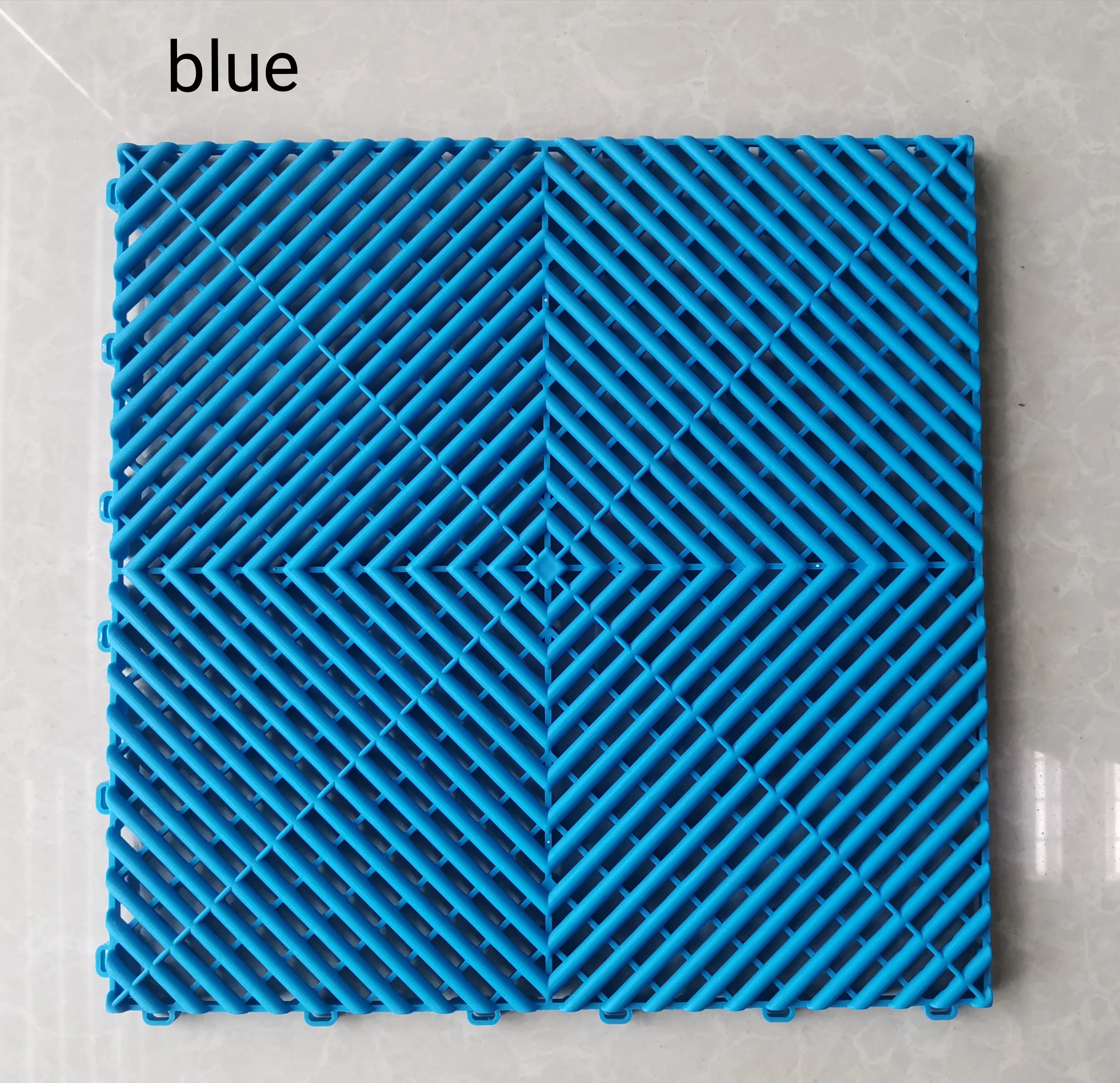 PCC Car Wash Floor Mat Tile, 40x40cm (1.72 sq. ft), Thickness 32mm