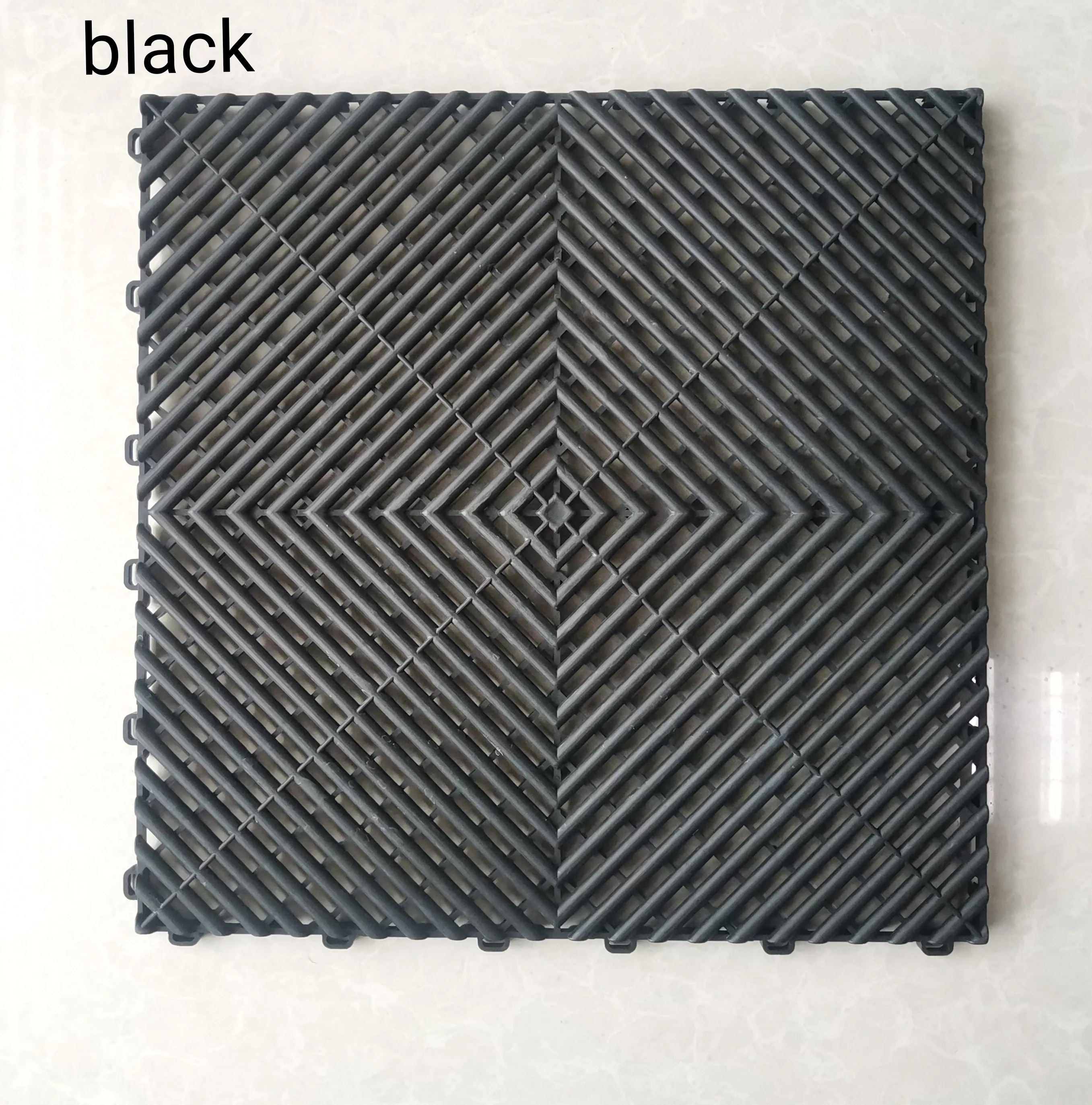 PCC Car Wash Floor Mat Tile, 40x40cm (1.72 sq. ft), Thickness 32mm