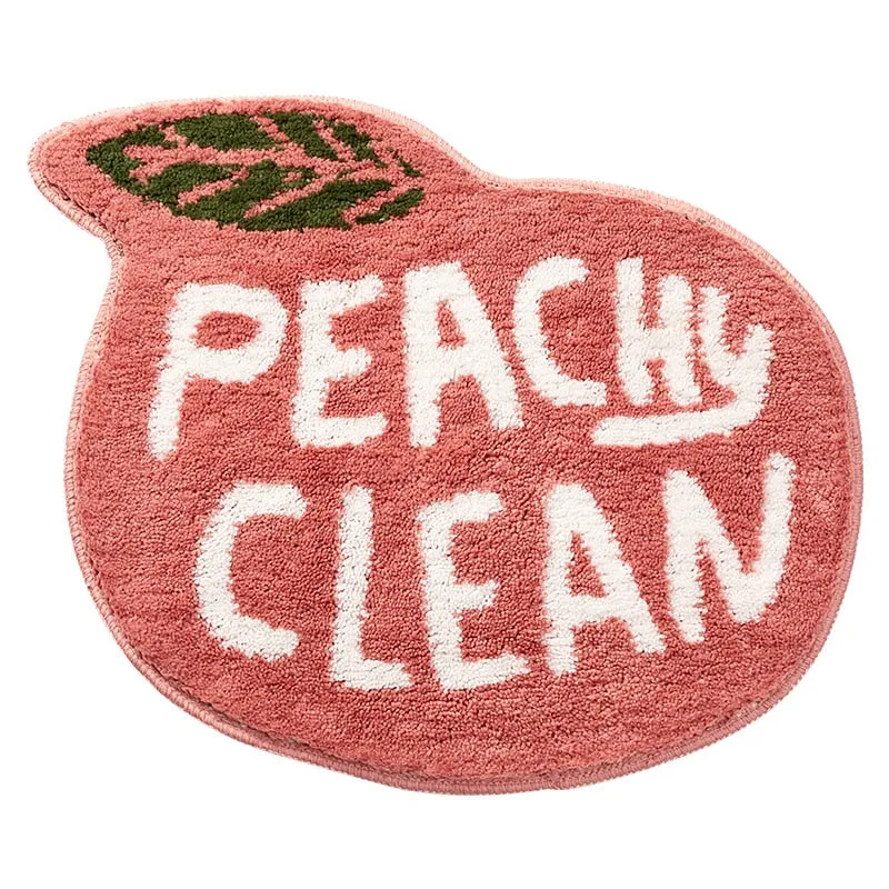 Peach and Lemon Shaped Micro-Fiber Non-Slip Bathroom Mat
