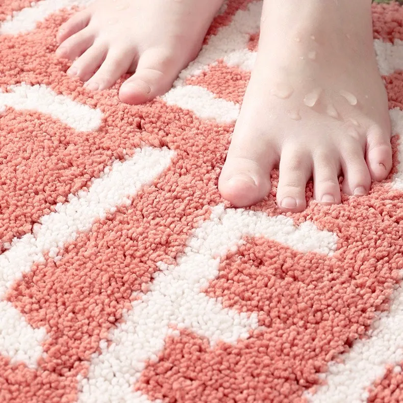 Peach and Lemon Shaped Micro-Fiber Non-Slip Bathroom Mat