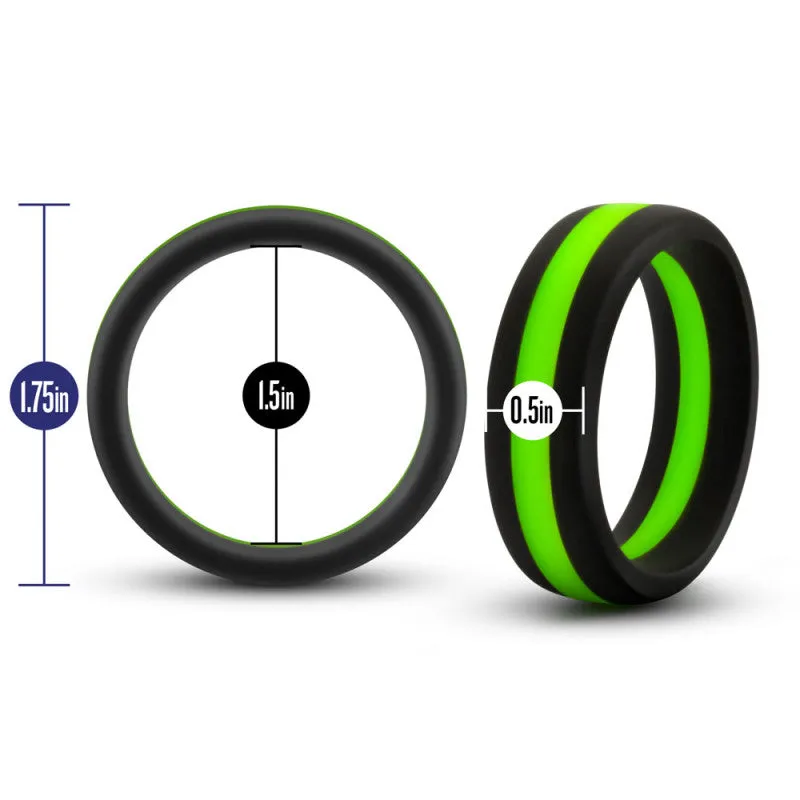 Performance - Silicone Go Pro  Ring -  Black/green/black