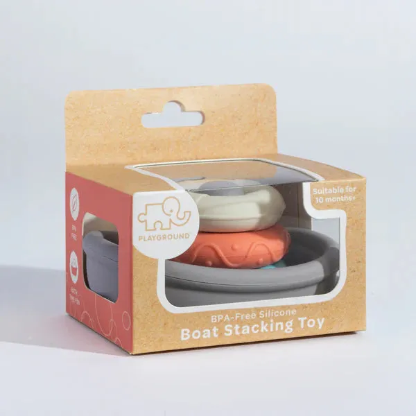 Playground Silicone Stacking Bath Boat Set