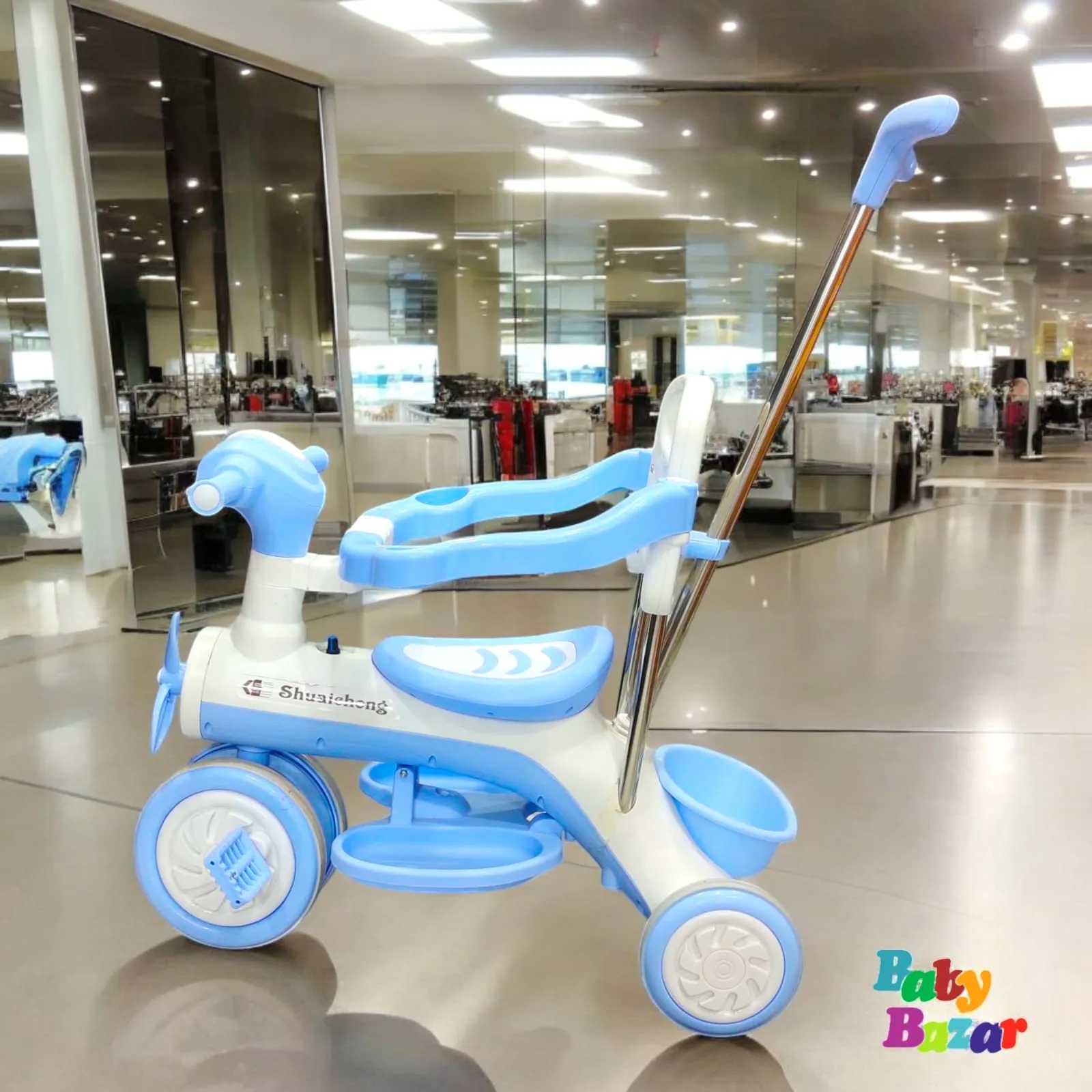 Premium 3-in-1 Kids Tricycle with Safety Seat and Push Handle – Perfect for Outdoor Fun