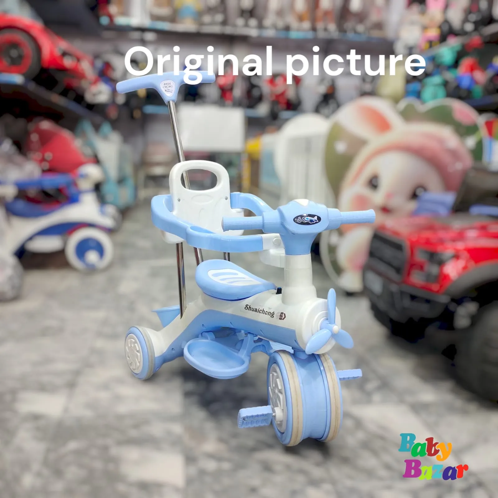 Premium 3-in-1 Kids Tricycle with Safety Seat and Push Handle – Perfect for Outdoor Fun