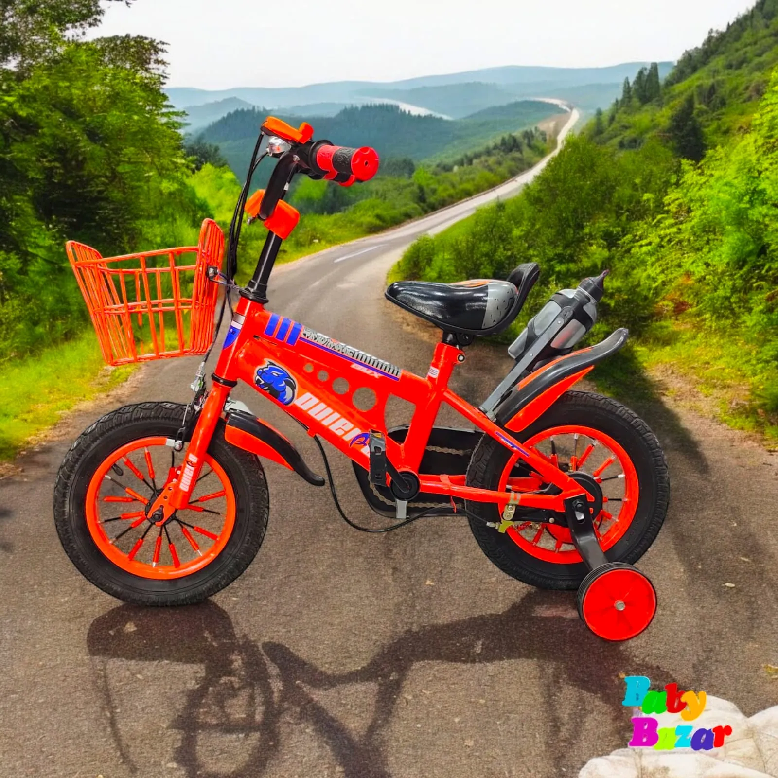Premium Kids Bicycle – Sporty Design, Training Wheels & Front Basket