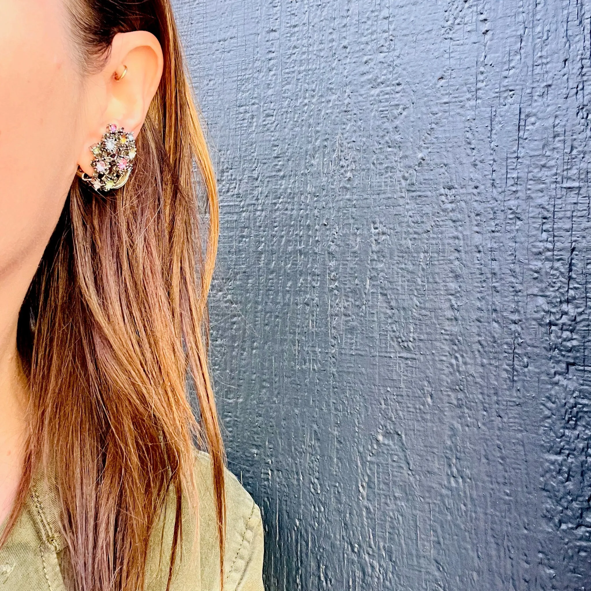 Pretty Pastel Bouquet Costume Earrings