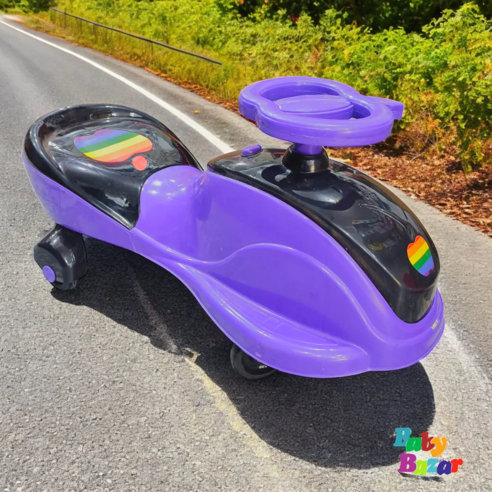 Purple Magic Swing Car for Kids – Smooth Ride & Fun Steering