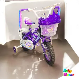 Purple Princess Kids Bicycle with Training Wheels – Stylish & Durable