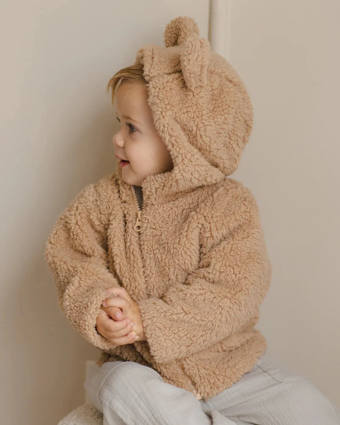 QUINCY MAE Bear Jacket || Beige