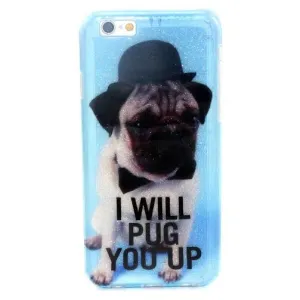 "I WILL PUG YOU UP" Iphone case-CLEARANCE