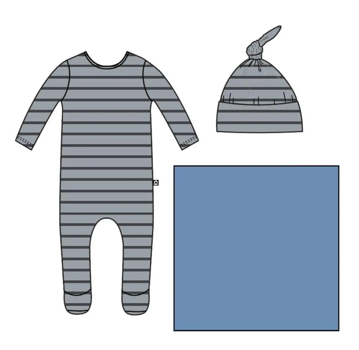 RAGS Essential Newborn Bundle - Quarry Stripe