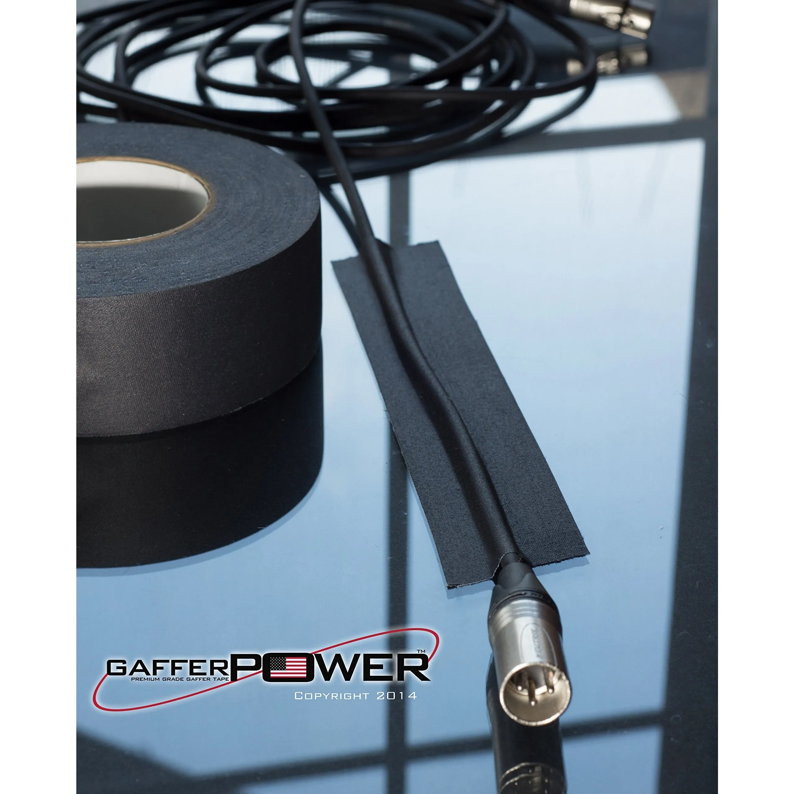 REAL USA Professional Grade Gaffer Tape By Gaffer Power, Made in the USA, Heavy Duty Gaffers Tape, Non-Reflective, Multipurpose. (2 Inches x 30 Yards, Black)