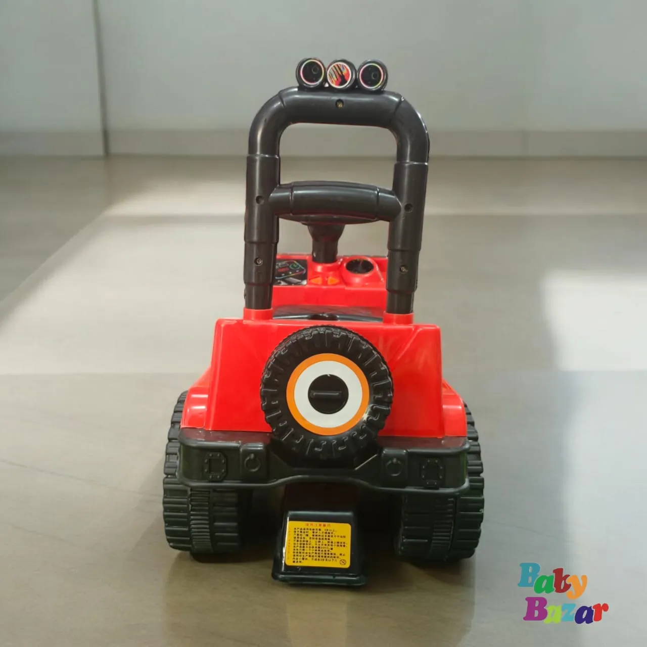 Red Ranger Jeep Baby’s Off Road Adventure Toy with Sturdy Design and Smooth Ride