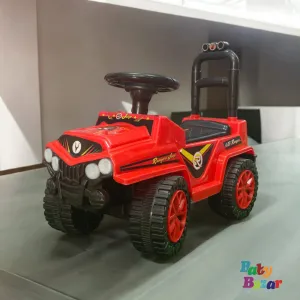 Red Ranger Jeep Baby’s Off Road Adventure Toy with Sturdy Design and Smooth Ride