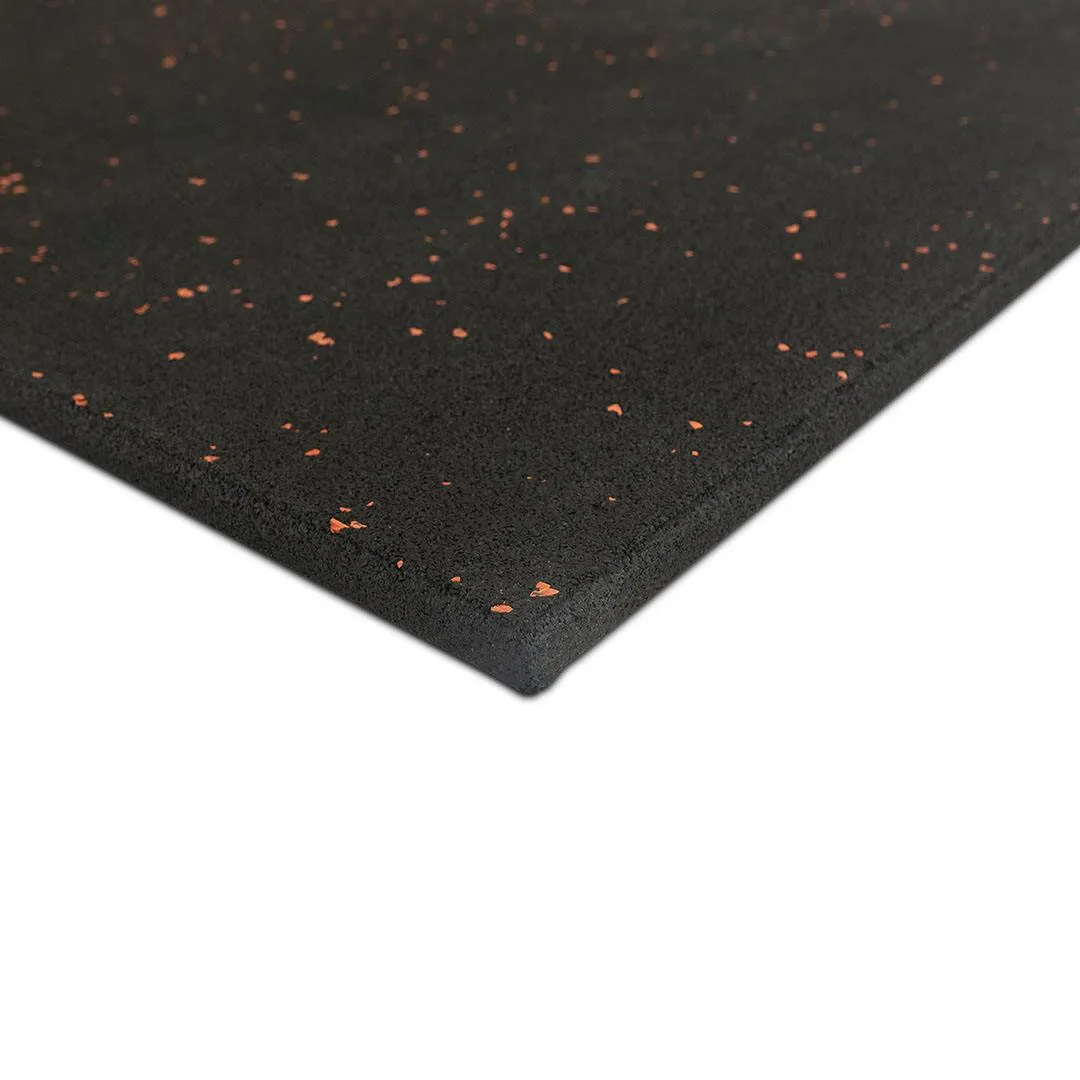 Reeplex Rubber Gym Flooring Tile Black with Red fleck