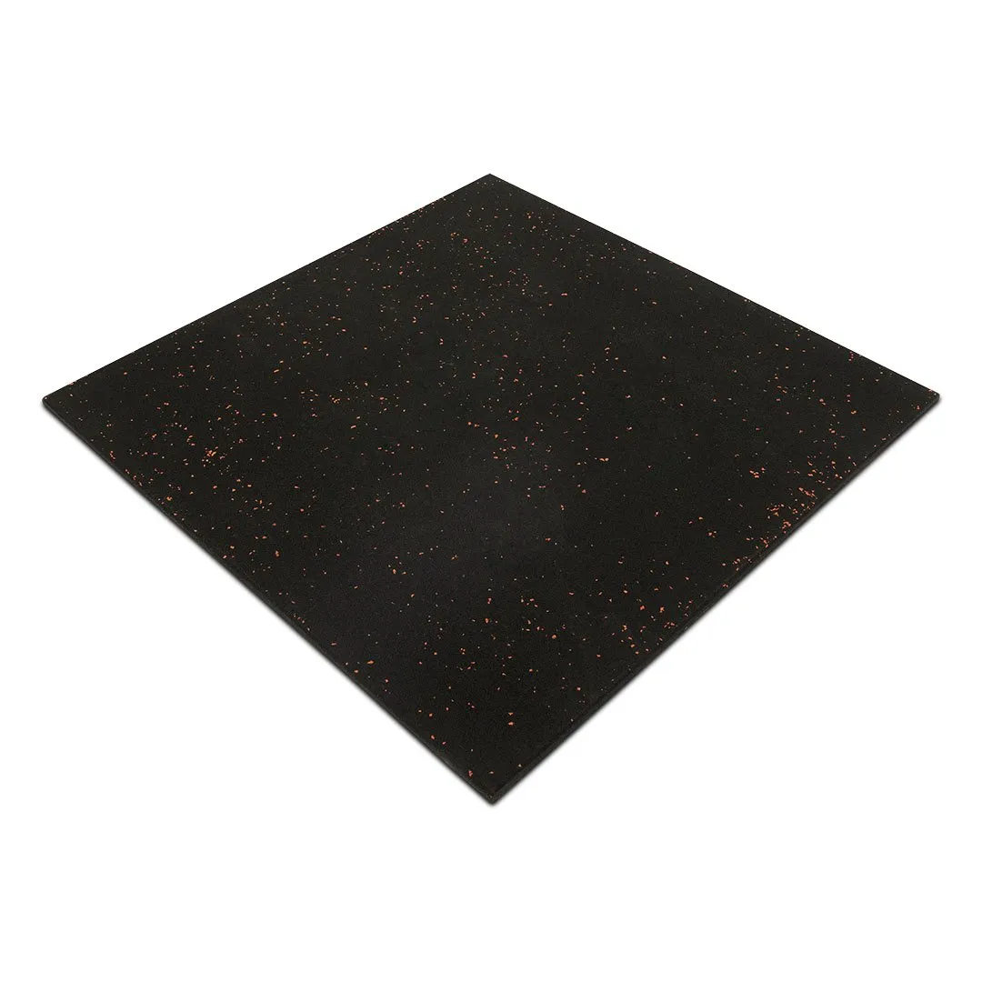 Reeplex Rubber Gym Flooring Tile Black with Red fleck