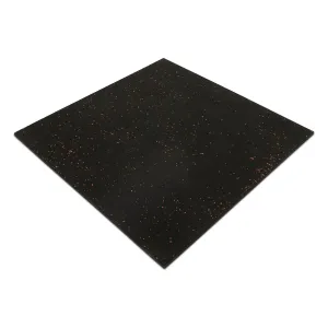 Reeplex Rubber Gym Flooring Tile Black with Red fleck